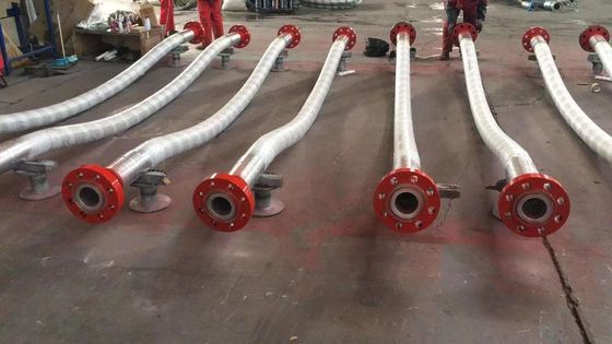 3 &quot;900LB Flanged 3 1/2&quot; ID Hôse à haute pression Coflexip 5000 Psi Hôse ignifuge pour le champ pétrolier API 16C